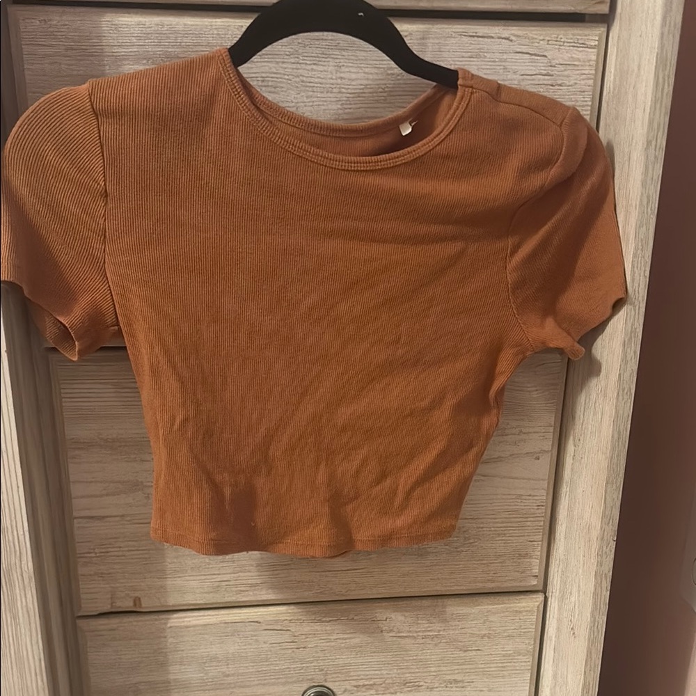 pacsun rusty orange crop top